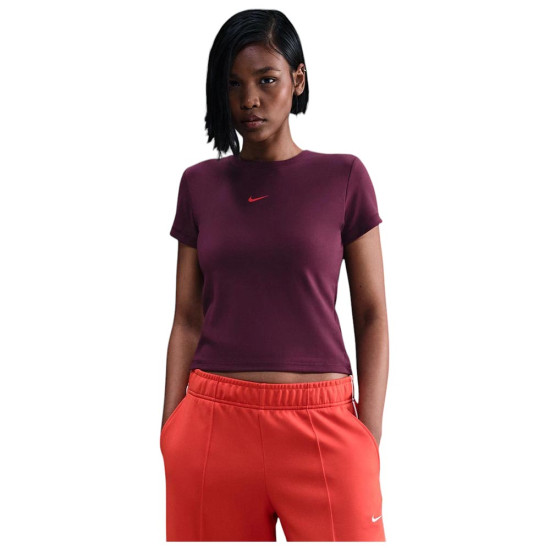 Nike Γυναικεία κοντομάνικη μπλούζα Sportswear Essentials Cropped Swoosh Tee